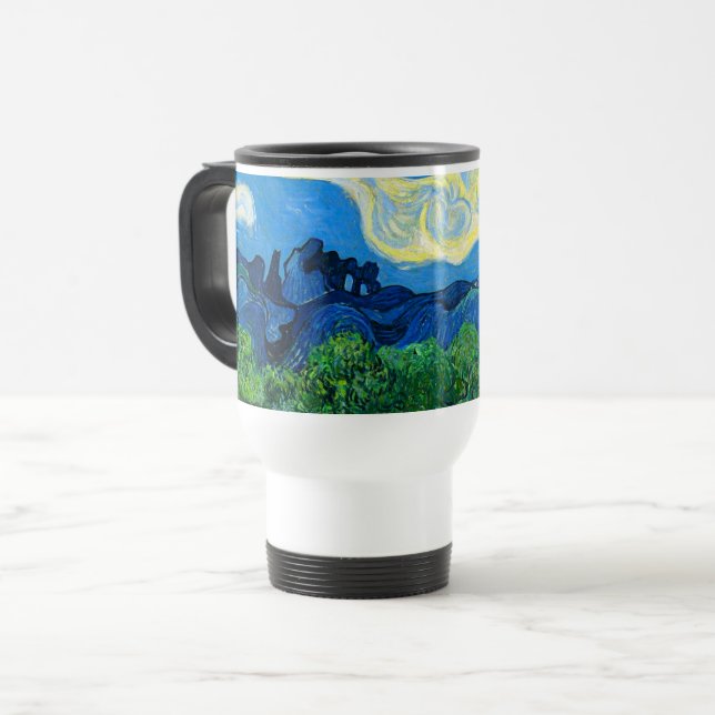 Van Gogh Olivenbäume in einer Bergwelt Reisebecher (Vorderseite Links)