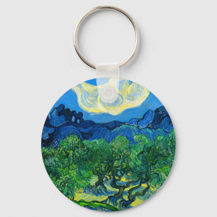 Van Gogh Olivenbäume in einer Bergwelt Schlüsselanhänger