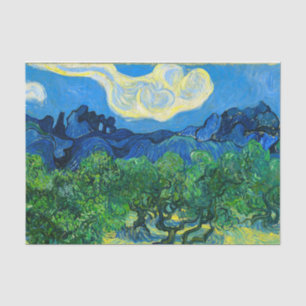 Van Gogh Olivenbäume in einer Bergwelt Seidenpapier