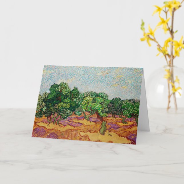 Van Gogh - Olivenbäume, Karte (Gelbe Blume)
