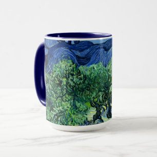 Van Gogh - Olivenbäume mit Hintergrund der Alpille Tasse