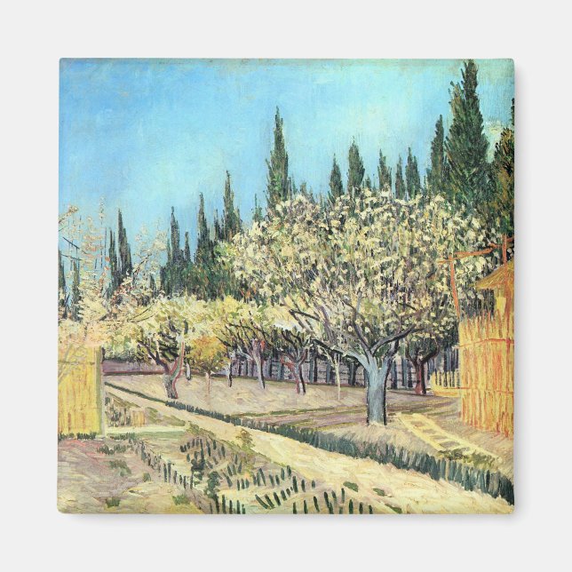 Van Gogh Orchard in Blossom, grenzt an die Zypress Magnet (Vorne)