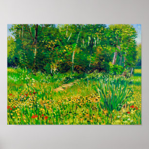 Van Gogh Park in Asnières im Frühling Poster