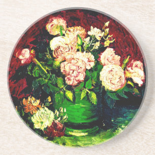 Van Gogh Peonies and Roses Getränkeuntersetzer