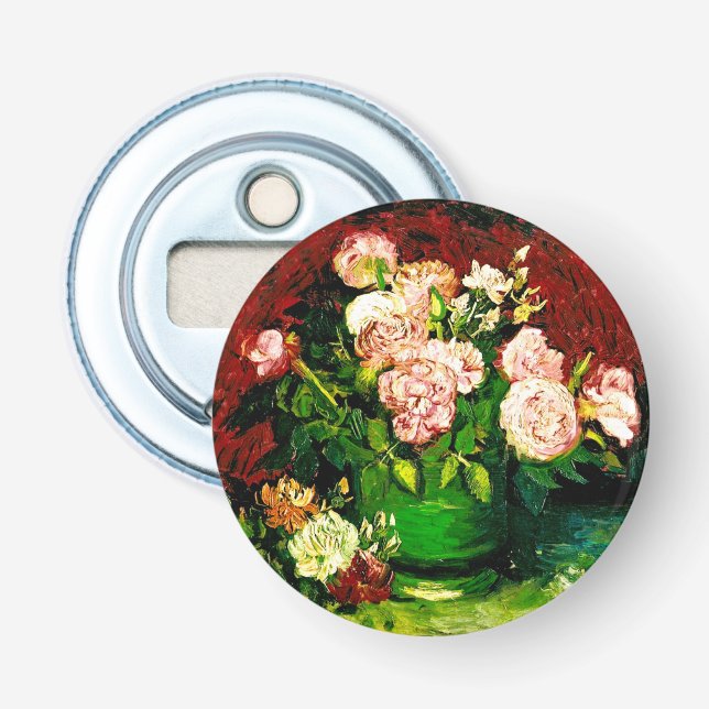 Van Gogh Peonies und Rose Flaschenöffner (Vorderseite)