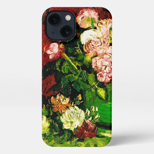 Van Gogh Peonies und Rose iPhone Hülle (Rückseite)