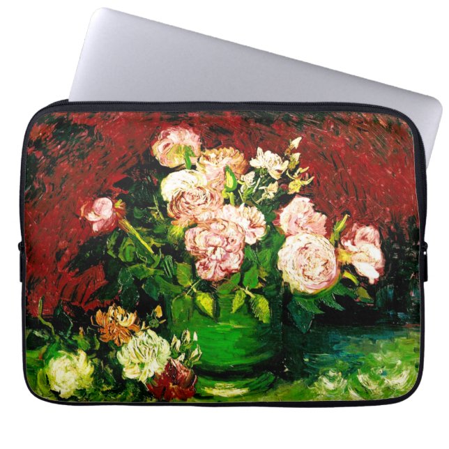 Van Gogh Peonies und Rose Laptopschutzhülle (Vorderseite)