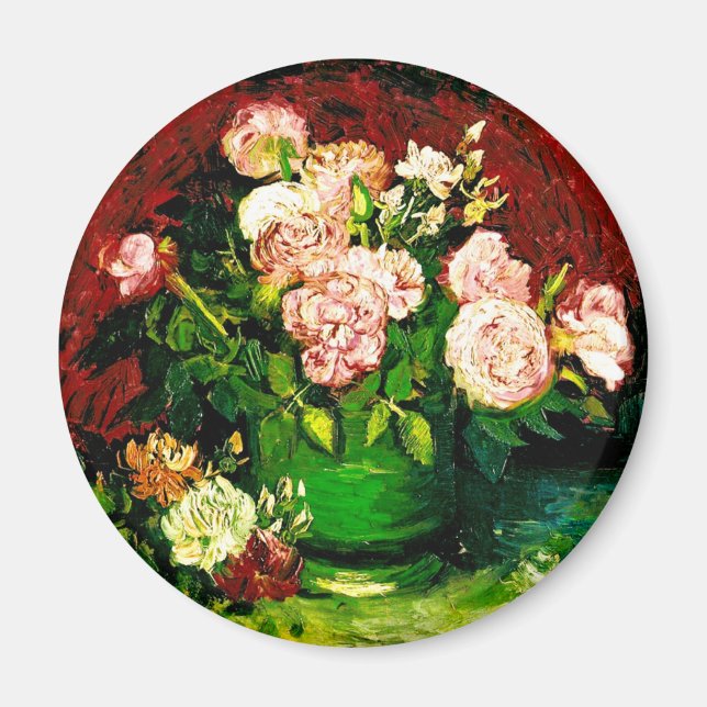 Van Gogh Peonies und Rose Magnet (Vorne)