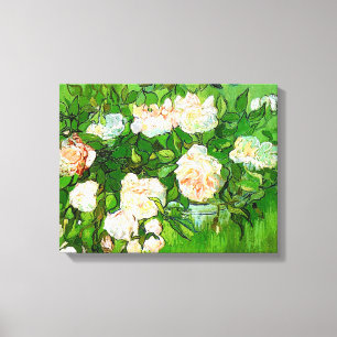 Van Gogh Pink Roses Canvas Print Leinwanddruck