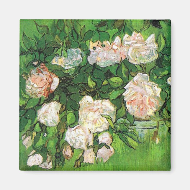 Van Gogh - Pink Roses Magnet (Vorne)