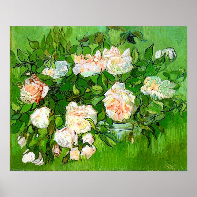 Van Gogh Pink Roses Poster (Vorne)