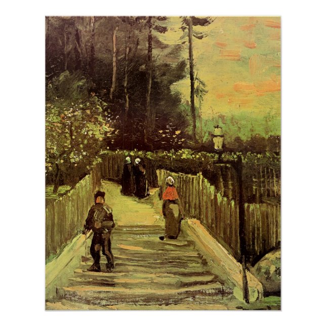 Van Gogh - Piste in Montmarte Poster (Vorderseite)