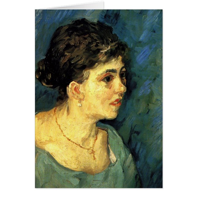 Van Gogh, Portrait de femme en bleu, Art Vintage (Devant)