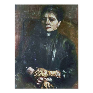Van-Gogh-Portrait einer weiblichen Sitzgruppe Fotodruck
