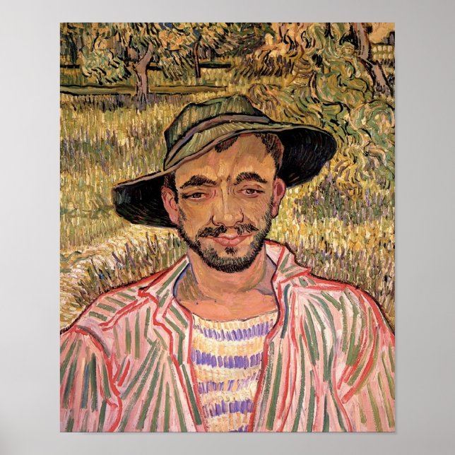 Van Gogh - Portrait eines jungen Bauern Poster (Vorne)