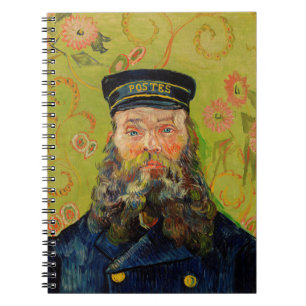 Van Gogh Postbote. Porträt Impressionismus Kunst Notizblock