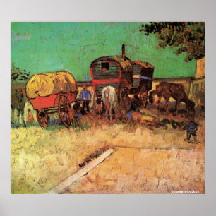 VAN GOGH POSTERS - ENCAMPEMENT DES GYPSIES W CARAV