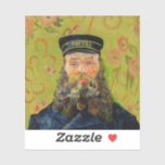 Van Gogh Postman. Portrait Impressionismus Art Aufkleber<br><div class="desc">Van Gogh Aufkleber "The Postman (Joseph Roulin)".</div>