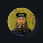 Van Gogh Postman. Portrait Impressionismus Art Button<br><div class="desc">Van Gogh "The Postman (Joseph Roulin)"-Taste. Impressionistische Kunst.</div>