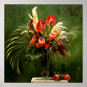 Van Gogh Protea und andere Blumen Poster