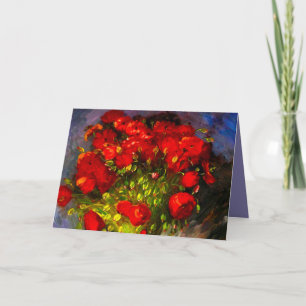Van Gogh Red Poppies Einladung