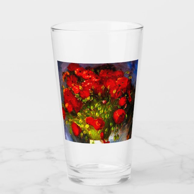Van Gogh Red Poppies Glas (Vorderseite)
