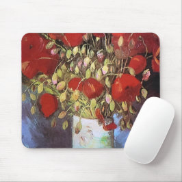 Van Gogh Red Poppies in Vase Mousepad