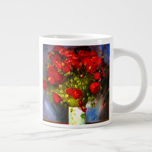 Van Gogh Red Poppies Jumbo-Tasse (Rechts)