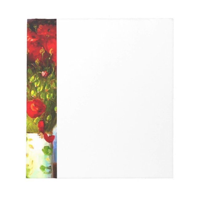 Van Gogh Red Poppies Notizblock (Vorderseite)