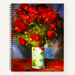 Van Gogh Red Poppies Notizbuch