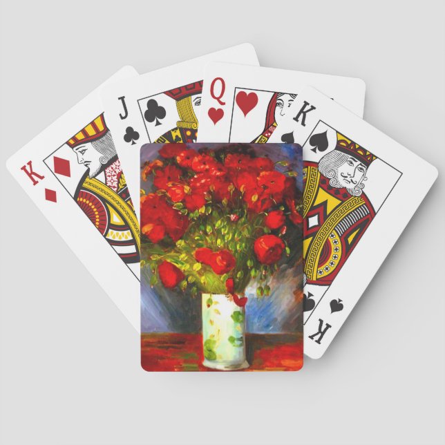 Van Gogh Red Poppies Spielkarten (Rückseite)