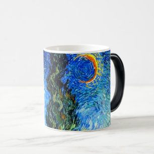 Van Gogh Road mit Cypress und Star Verwandlungstasse