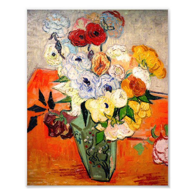 Van Gogh Rose und Anemones Fotodruck (Vorne)