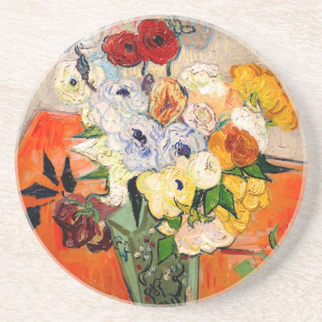 Van Gogh Rose und Anemones Getränkeuntersetzer (Vorne)