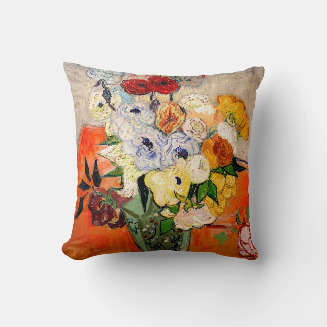 Van Gogh Rose und Anemones Kissen (Vorderseite)