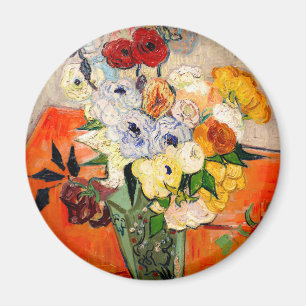 Van Gogh Rose und Anemones Magnet