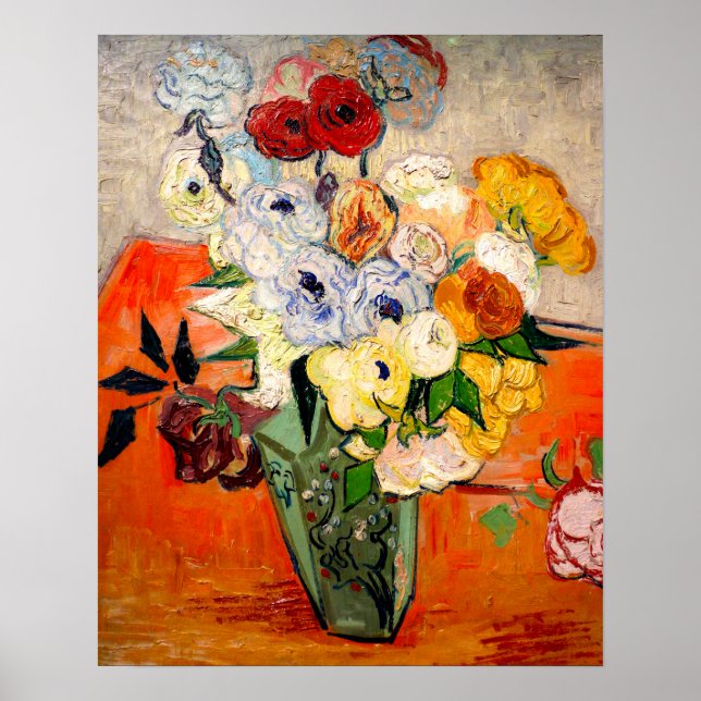 Van Gogh Rose und Anemones Poster (Vorne)