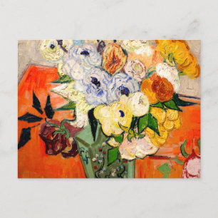 Van Gogh Rose und Anemones Postkarte