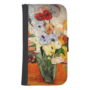 Van Gogh Rose und Anemones Galaxy S4 Geldbeutel Hülle