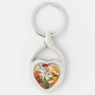 Van Gogh Rose und Anemones Schlüsselanhänger