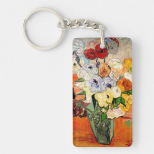 Van Gogh Rose und Anemones Schlüsselanhänger