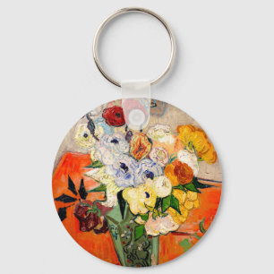 Van Gogh Rose und Anemones Schlüsselanhänger