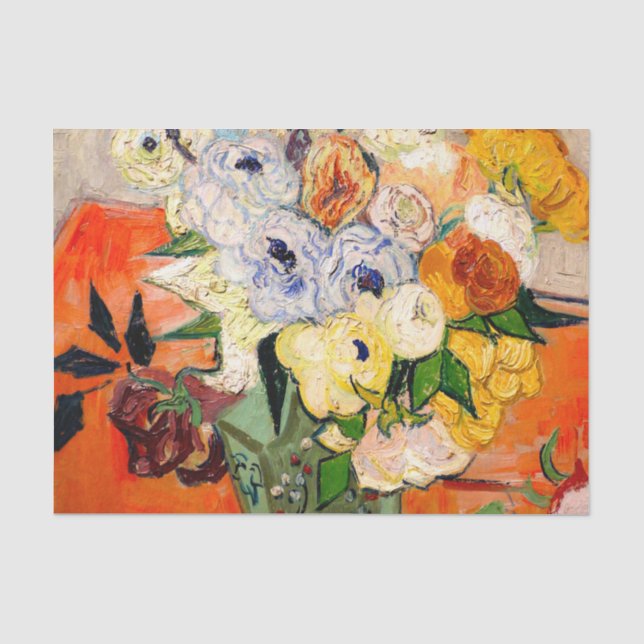 Van Gogh Rose und Anemones Seidenpapier (Vorderseite)