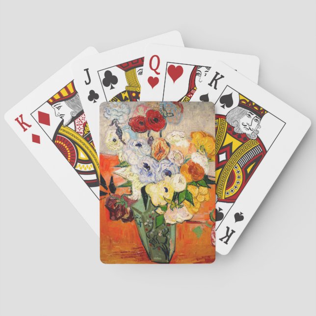 Van Gogh Rose und Anemones Spielkarten (Rückseite)