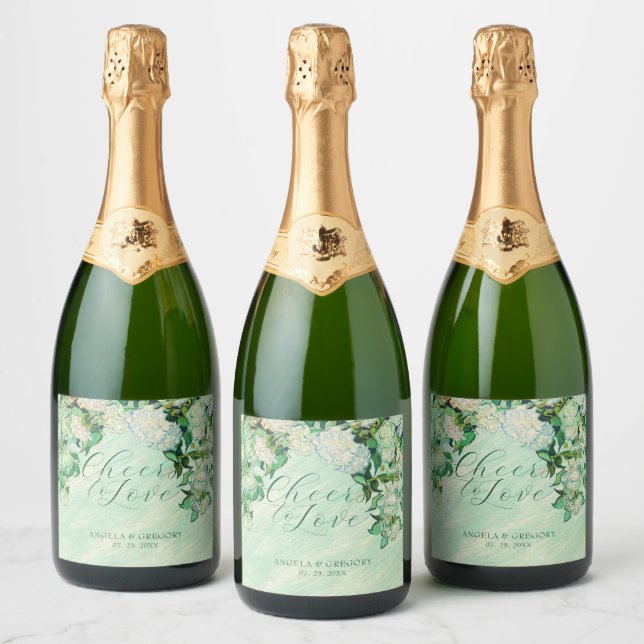 Van Gogh Roses Wine Label Sparkling Wine Labe (Flaschen)