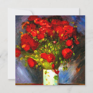 Van Gogh Rote Mohnblumen Einladung