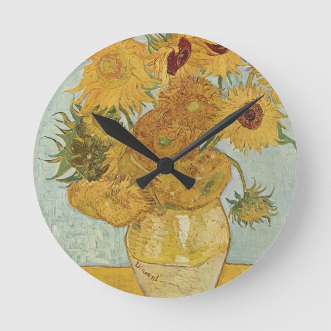 Van Gogh Runde Wanduhr (Vorderseite)