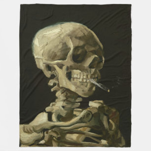 van gogh Schädel Fleecedecke