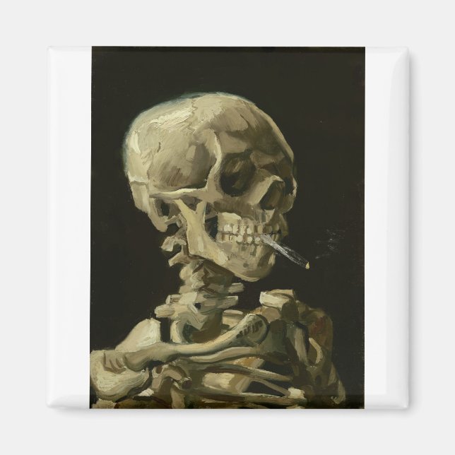 van gogh Schädel Magnet (Vorne)
