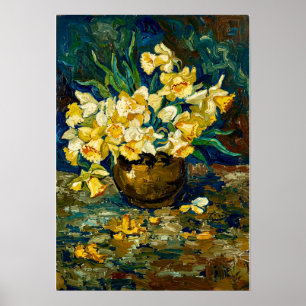 Van Gogh-Schale mit Narzissen Poster